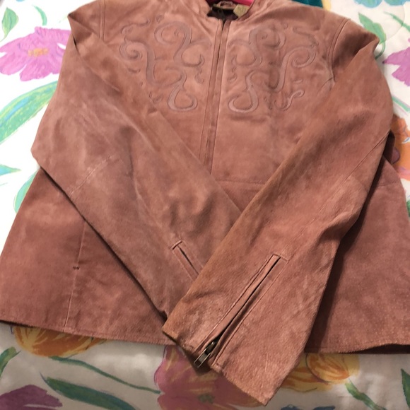 Ruff Hewn mauve suede jacket size L. No rips, no flaws - Picture 7 of 12